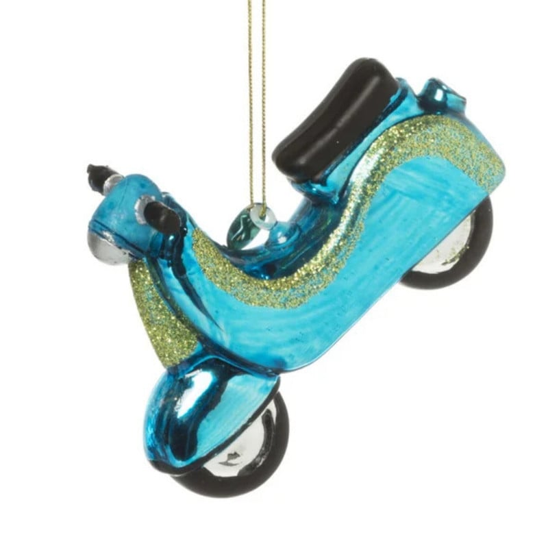 Kersthanger scooter - glas - 7x10.5x4.2 cm